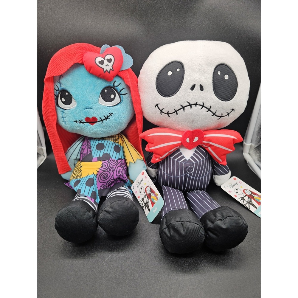 Disneys Limited Edition 12" Plush Jack Skellington & Sally‎ Valentine Edition